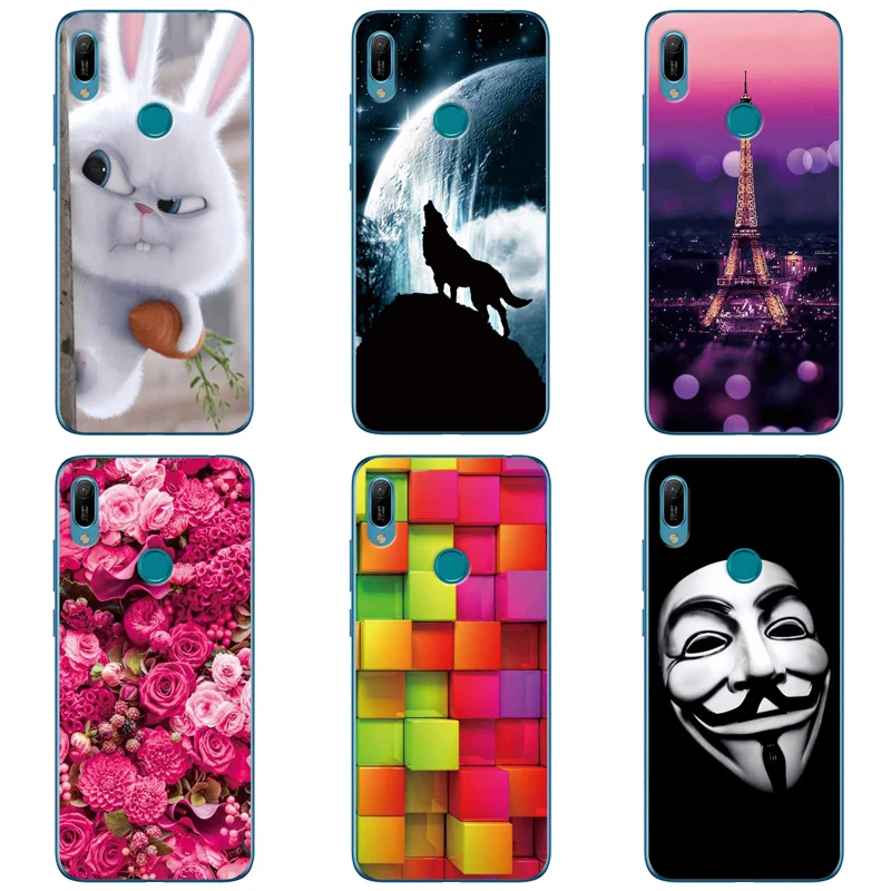 

Animal Patterned Case For Huawei Y6 2019 MRD-LX1 MRD-LX1F Silicone Soft For Huawei Y6 2019 Y 6 Prime Case Protector Back Cover