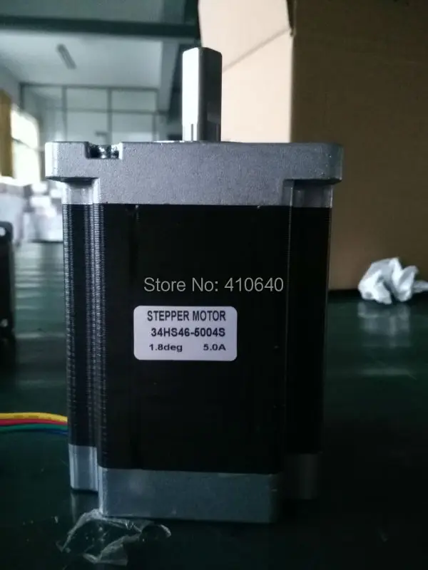 

5 pcs per lot Nema 34 Stepper motor 34HS46-5004S L116 mm with 1.8 deg stepper angle current 5 A torque 8.5 N.cm and 4 wires