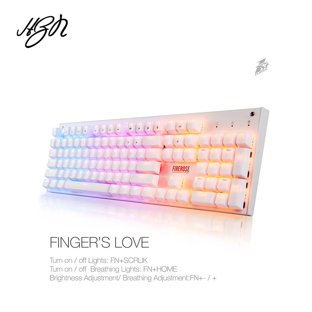 

1ST Player Firerose MK3 Mechanical Gaming Keyboard with USB Floating Switch Powered for Game Computer Desktop Laptop