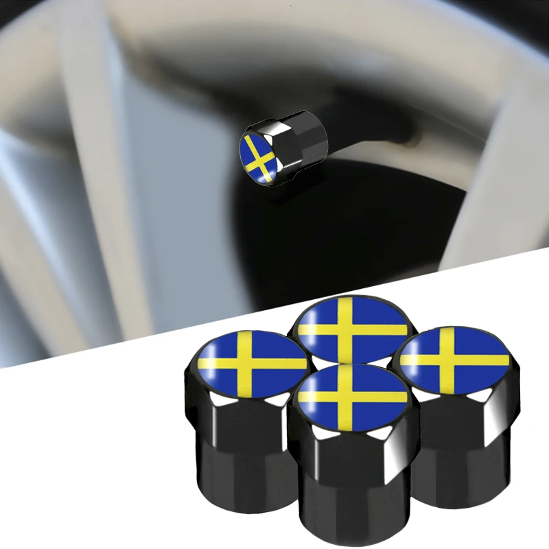 4 шт. карбоновый черный стиль автомобиля колеса шины клапан крышка пылезащитный колпачок для шины Швеция значок для Volvo V40 V60 S60L S80 XC80 XC90 аксессуары