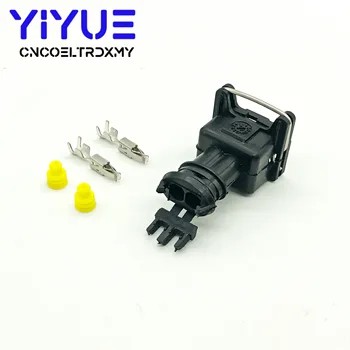 

5 Kits EV1 282762-1 Car Waterproof 2 Pin way Electrical Wire Connector Plug automobile Fuel Injector Connectors Adapters for TE