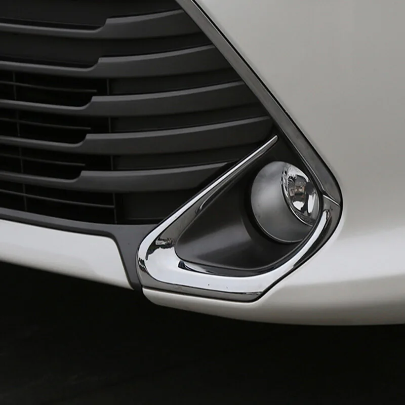 

For Toyota Camry 2015 2016 2017 ABS Chrome Front Fog Lamp Light Covers Trim Stickers Car Styling Accessories