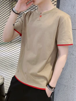 

2020 Men's Cotton Short Sleeve T-shirt New Fashion Brand in Summer Fashion Loose Men's Clothing Fashion