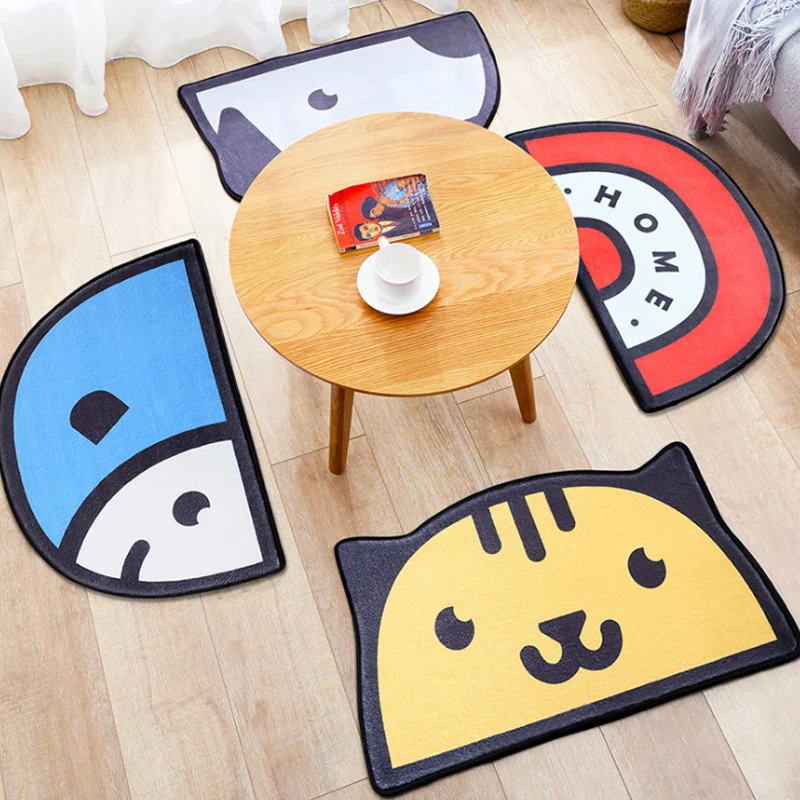 Стильная простота Симпатичные Главная Мультфильм полукруг коврик номер ковров коврики Спальня Ванная комната двери ворсистые коврики