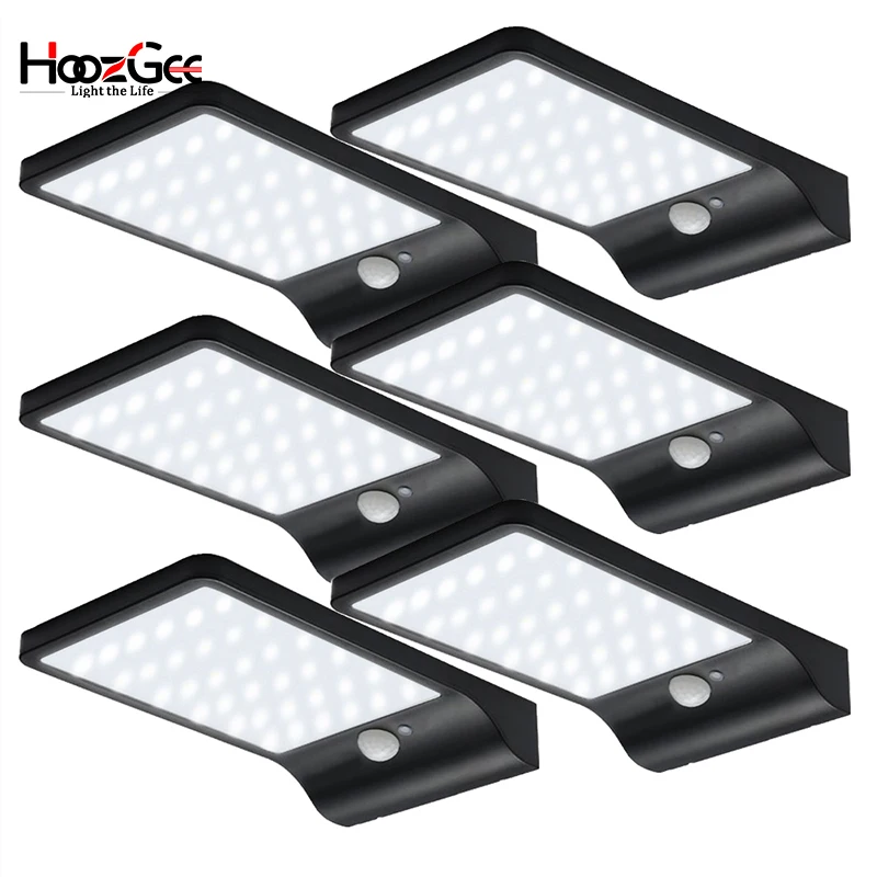 

HoozGee Solar Street Lights Outdoor Garden 450LM 36 LED PIR Motion Sensor Light Security Lamp Waterproof Wall Lighting