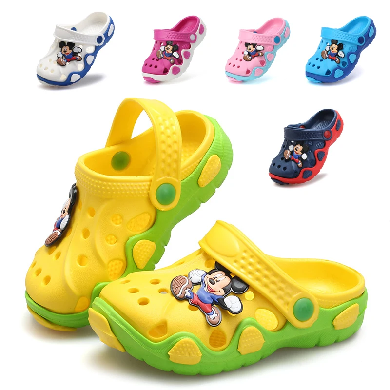 

2019 Children Cartoon Cave Shoes boy's Girls Beach Summer Children's Slippers Antiskid Soft Bottom Baby Bathrooms Cold Towing