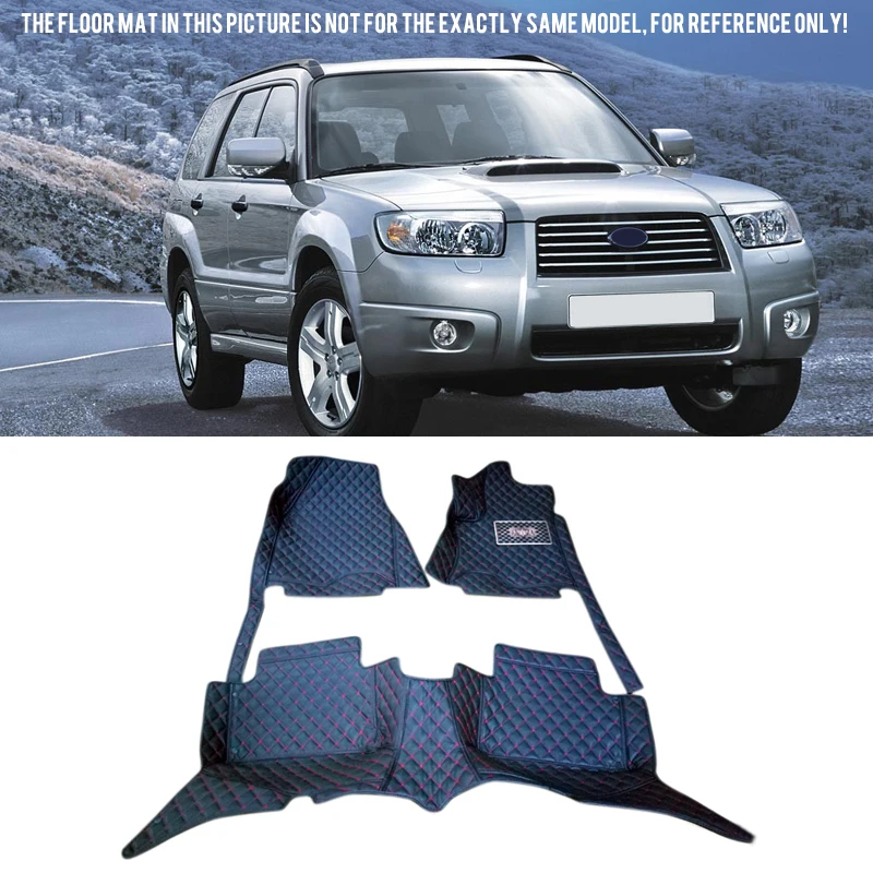 03 07 For Subaru Forester Inner Car Floor Pad Covers Leather Foot Mats 2003 2004 2005 2006 2007