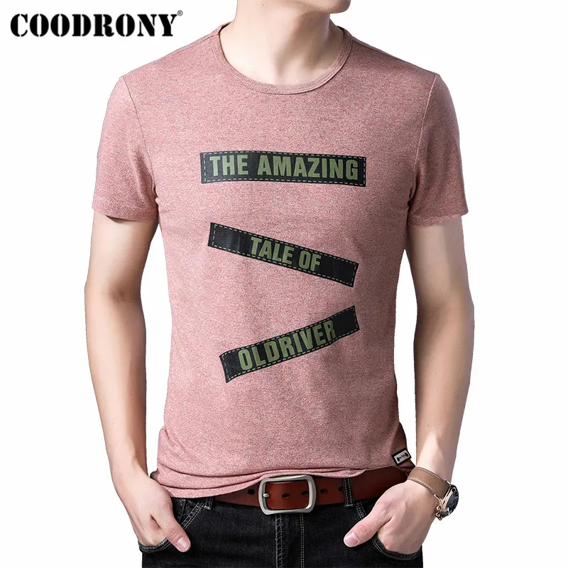 

COODRONY Brand Summer Streetwear Fashion Design Tshirt Short Sleeve T Shirt Men O-Neck T-Shirt Men Cotton Tee Shirt Homme S95145
