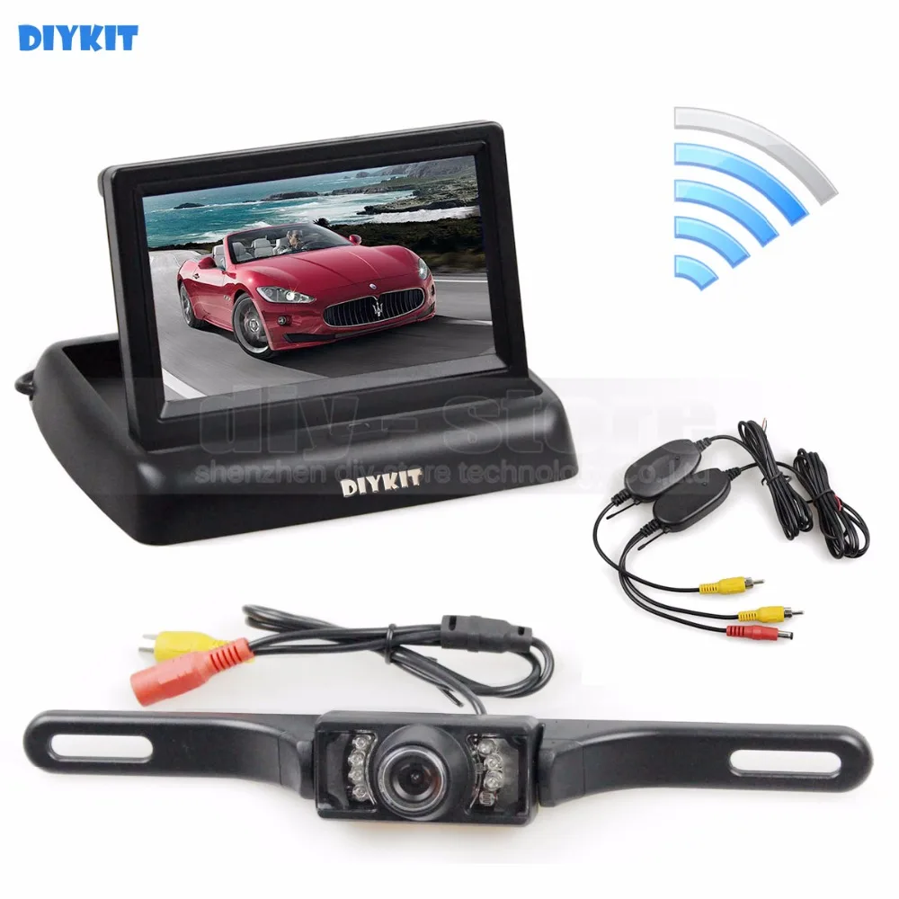 DIYKIT Wireless 4 3 Inch Car Reversing font b Camera b font Kit Back Up Car