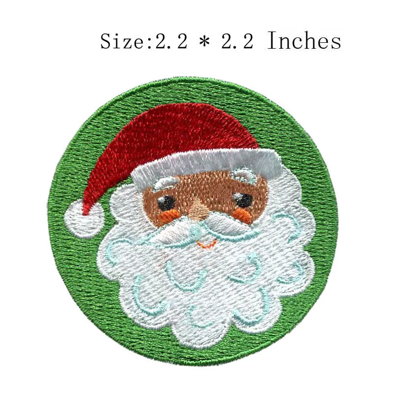 2.2""wide Santa claus embroidery patch stickers for clothing/felt
