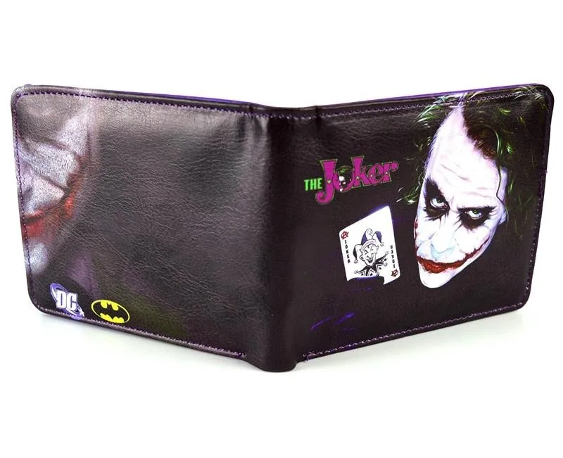

2018 Purse Marvel 11cm*9cm DC COMICS Marvel Batman The Joker HAHAHA Bifold Wallet Purse for Christmas gift