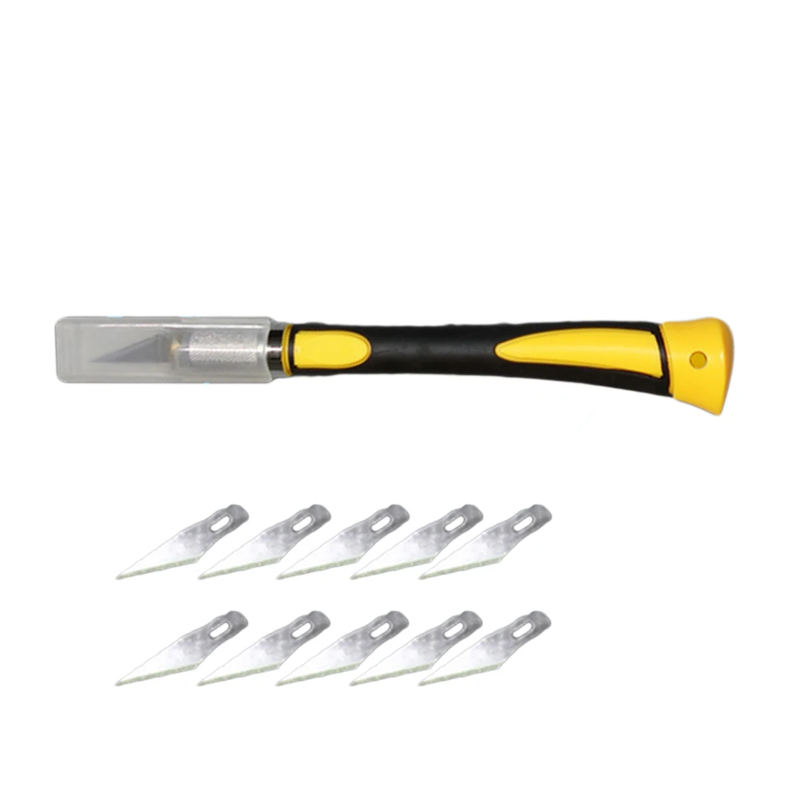 

Hot!1pcs Non-slip Handle with 10 pcs Blades Wood Carving Tools Fruit Food Craft Sculpture Engraving Knife Hand Tools