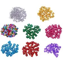 50 шт., 8 мм, цветные крутые прочные бусины-дреды, регулируемые кольца для косичек, запонки, зажимы, трубки, аксессуары для укладки волос, инструменты