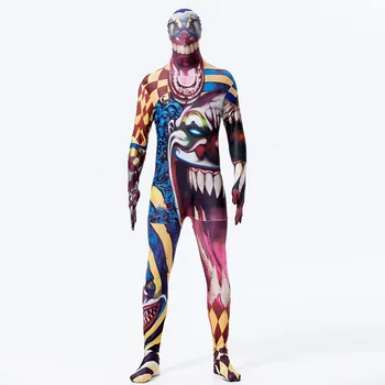 

Cartoon costume Halloween clown Jumpsuit Zentail Verse Costume Adult Miles Morales Cosplay Outfit X8510