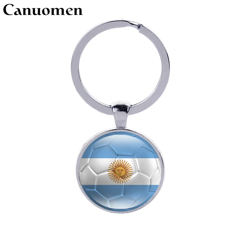 Canuomen Argentina Flag Football Keychains Albania Austria