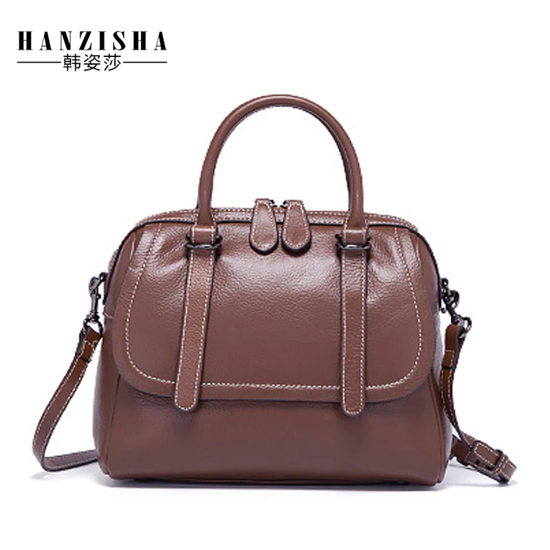 

2018 New Brand Cow Leather Women Handbag Fashion Satchels Pattern Female shoulder Bag Lady Leather Messenger Bag bolsa feminina