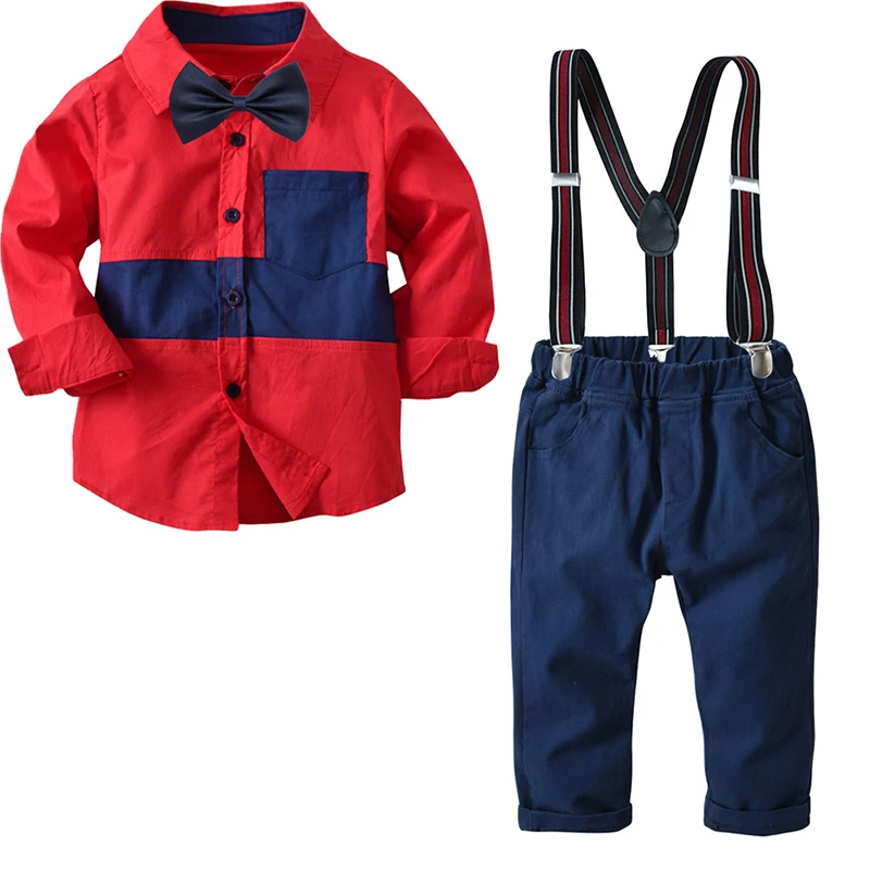 

Raisevern 2PCS Cotton Baby Boy Clothes Sets Winter Children Clothing Boys Set Toddler Gentlema Suit Long Sleeve Clothes Sets