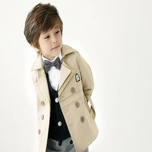 Kids Trench Coat Boys Fashion Boy Trench Coat Brand Full Sleeve Baby Trench Coat Solid Trench