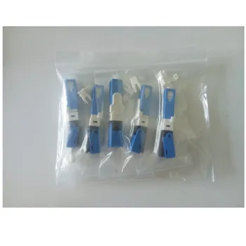 

100 PCS Embedded UPC/APC Fiber Optic Fast Connector ESC250D FTTH fiber optic SC quick connector adapter Field Assembly