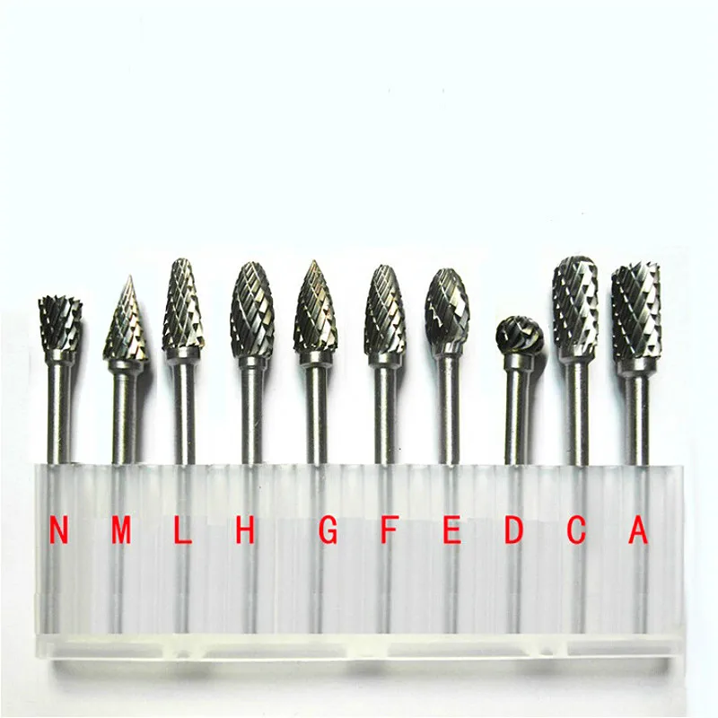 Buy FGHGF Silver 10pcs 1/8" 6mm Shank Tungsten Carbide