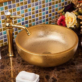 

China Artistic Handmade Europe Vintage Lavabo Washbasin Ceramic Bathroom Sink Art Counter Top ceramic art basins bathroom sinks