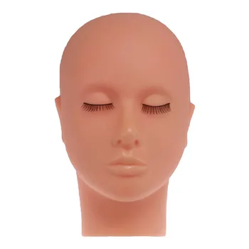 

Grafting eyelashes Headmodel/ Flat Head Silicone False Eyelash Extensions Practice/Make Up Model Massage Training High Quality