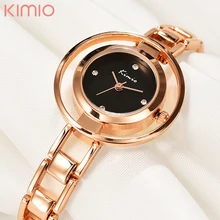 Reloj Pulsera KIMIO Mujeres Hardlex Reloj de Pulsera para Las Señoras de Rose de Oro Relojes Elegante 2016 Del Relogio Feminino Montre Femme