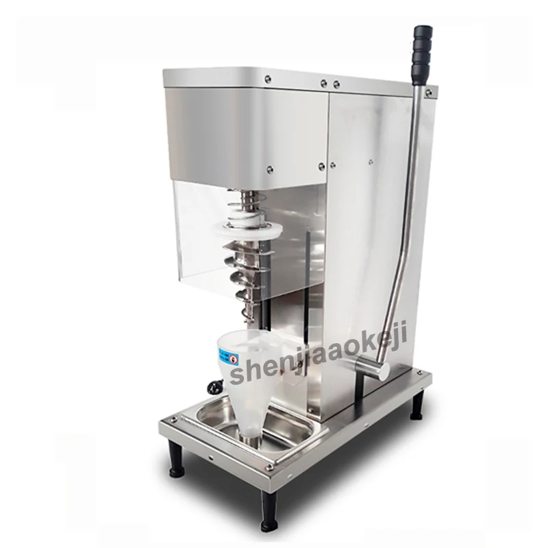 

Manual ice cream mixer stainless steel frozen yoghurt fresh fruit ice cream mixing machine Commercial vertical mixing machines
