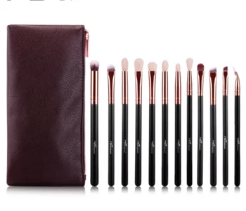 

MSQ 12pcs Eye Makeup Brushes Set Rose Gold Professional Eyeshadow Make Up Brushes Soft Synthetic Hair With PU Case / 20sets