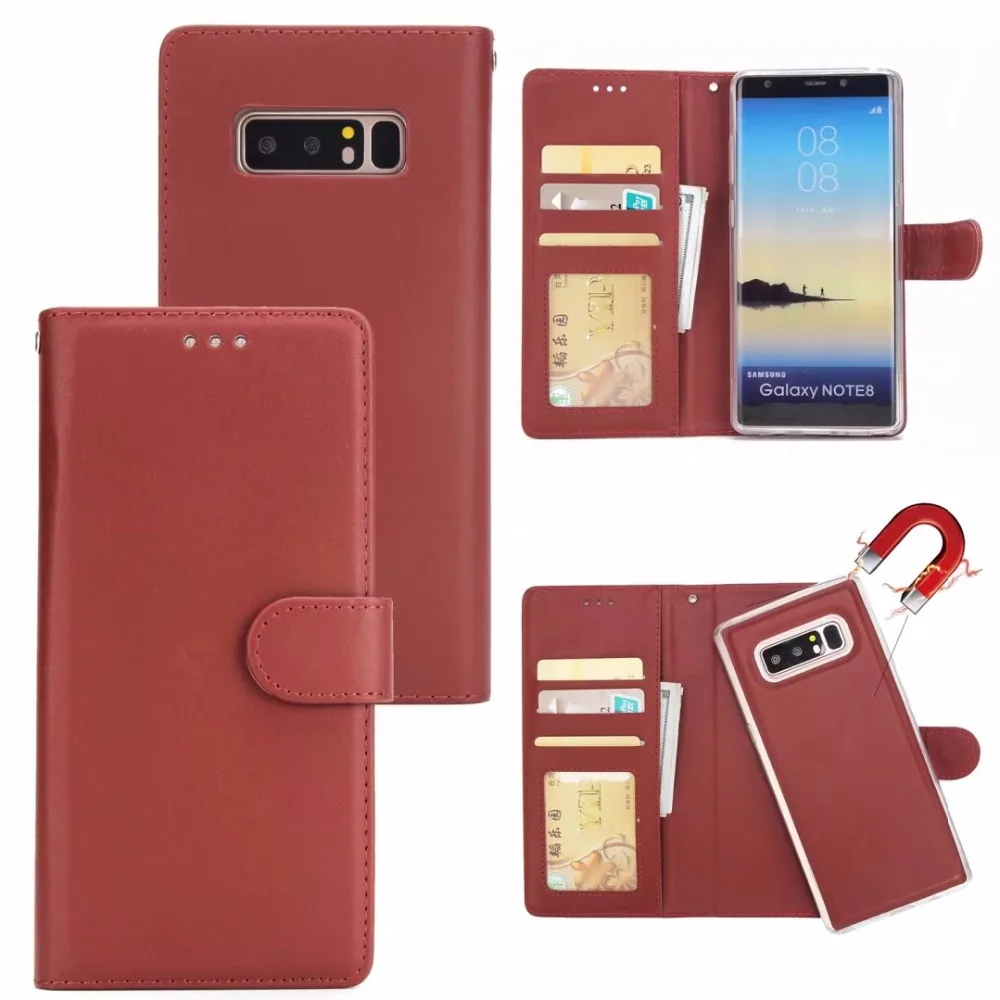 LANCASE для Samsung S9 Чехол кошелек винтажный Магнитный 2 в 1 Флип кожаный чехол Galaxy Plus S8 S7
