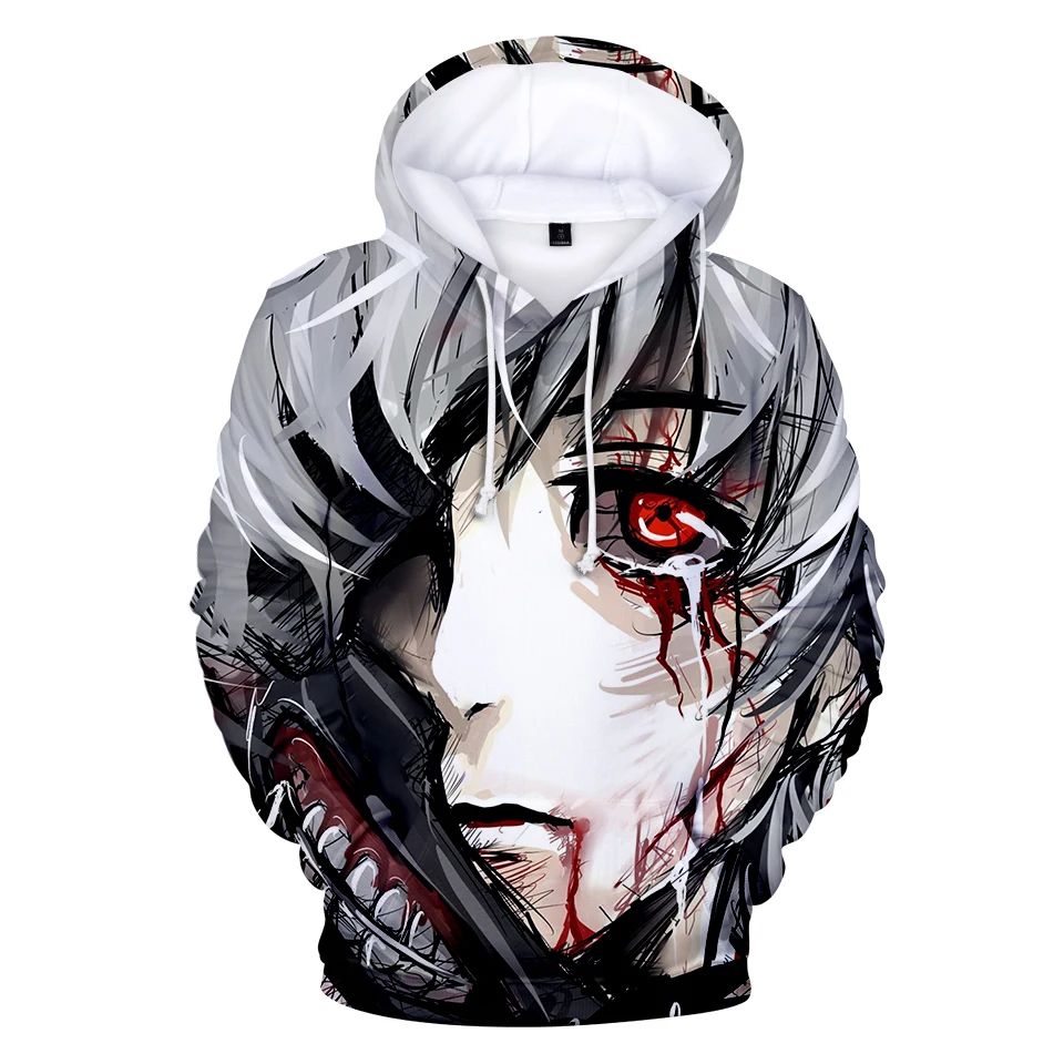 Tokyo ghoul/одежда Пальто Сезон осень-зима Теплая свободная толстовка с капюшоном для