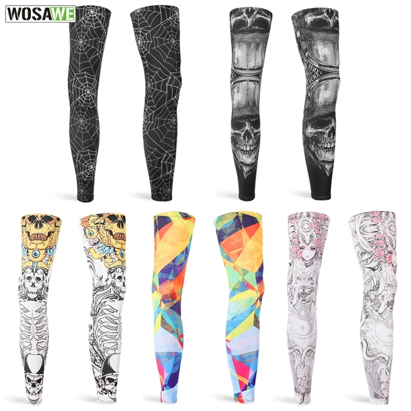 

WOSAWE Motorcycle Knee Protector Legwarmers Leg Cover UV Protection Motocross Basketball Soccer Compression Leg Leggings
