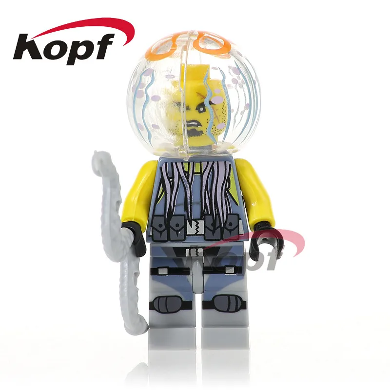 

Single Sale Super Heroes Jerry Hamer Great White Shark Lantern Lead Crab Ninja Movie Building Blocks Toys for children PG1068