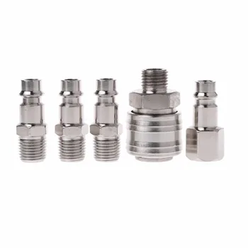 

6 Pcs EURO Air Line Hose Compressor Fitting Connector Quick Release Set 1/4" BSP