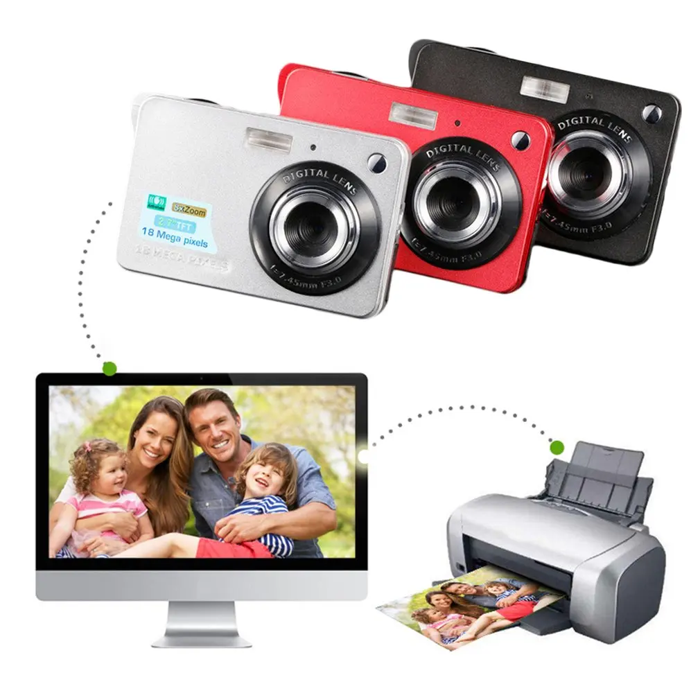 2,7 дюймов TFT ЖК-дисплей 18MP 720P 8x зум HD Цифровая камера Анти-встряхивание видеокамера CMOS микро камера подарок детям 2,7 дюймов TFT ЖК-дисплей 18MP 720P 8x зум HD Цифровая камера Анти-встряхивание видеокамера CMOS микро камера подарок детям