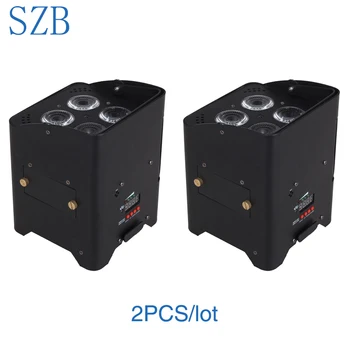 

2 PCS SZB 4X15W 5 in 1 RGBWA Wireless DMX Battery Powered Par Light/SZB-WBPL0415