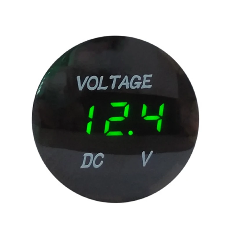 Car Motorcycle Panel Digital Voltage Meter Display Voltmeter Car Boat