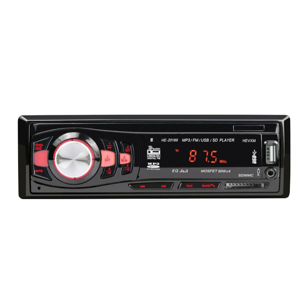 

20189 12V1Din Car MP3 Player Car BT WMA Audio Music Player TF Card USB Flash Disk AUX in FM Transmitter With Remote Control