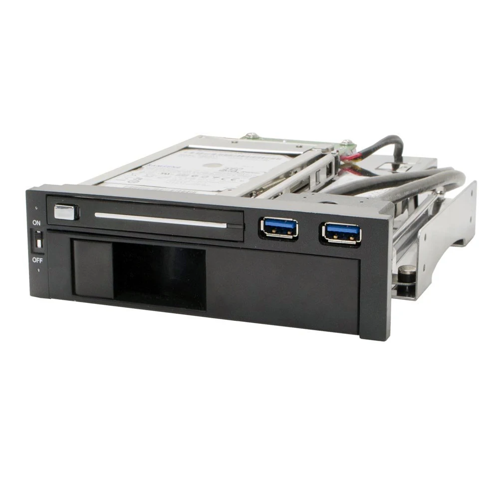 Большая распродажа 5 25 &quotBay Tray Less Mobile Rack для 3 5&quot и 2 &quotSata III HDD с дополнительным