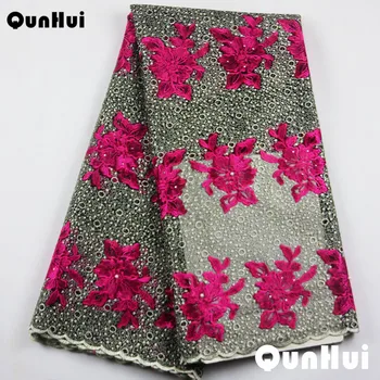 

Best selling royalblue mesh lace fabric High Quality high quality french net lace fabric african gold thread guipure lace fabric