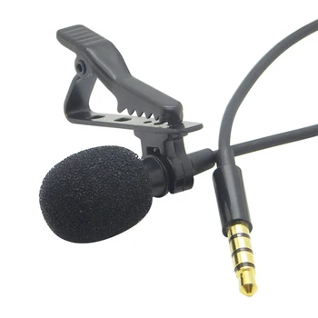 

50pcs/lot 3.5mm Jack Lavalier Tie Clip Microphone with1.2M Cable Mini Mic for Speaking Speech Lectures iPhone Samsung Tablet PC
