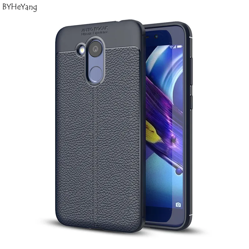 BYHeYang Luxury Shockproof Soft TPU Case For Huawei Honor 6C Pro Cases 5.2 inch Litchi Leather Cover V9 Play |