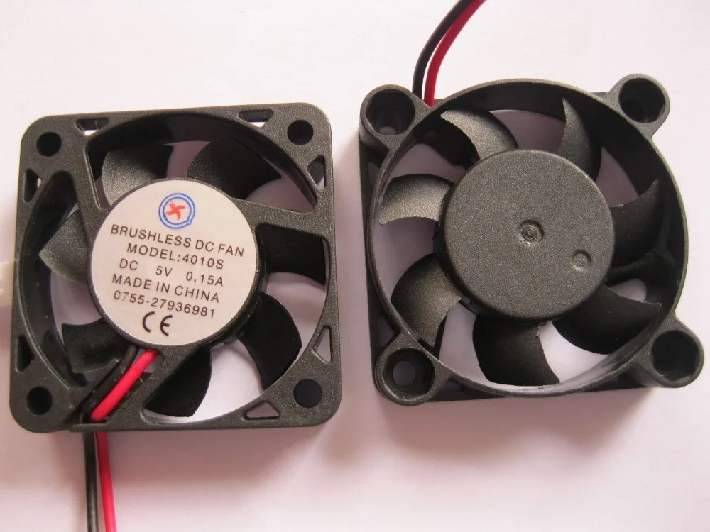 

26 pcs Brushless DC Cooling Fan 4010S 5V 7 Blade 40x40x10mm Black 2 Wires
