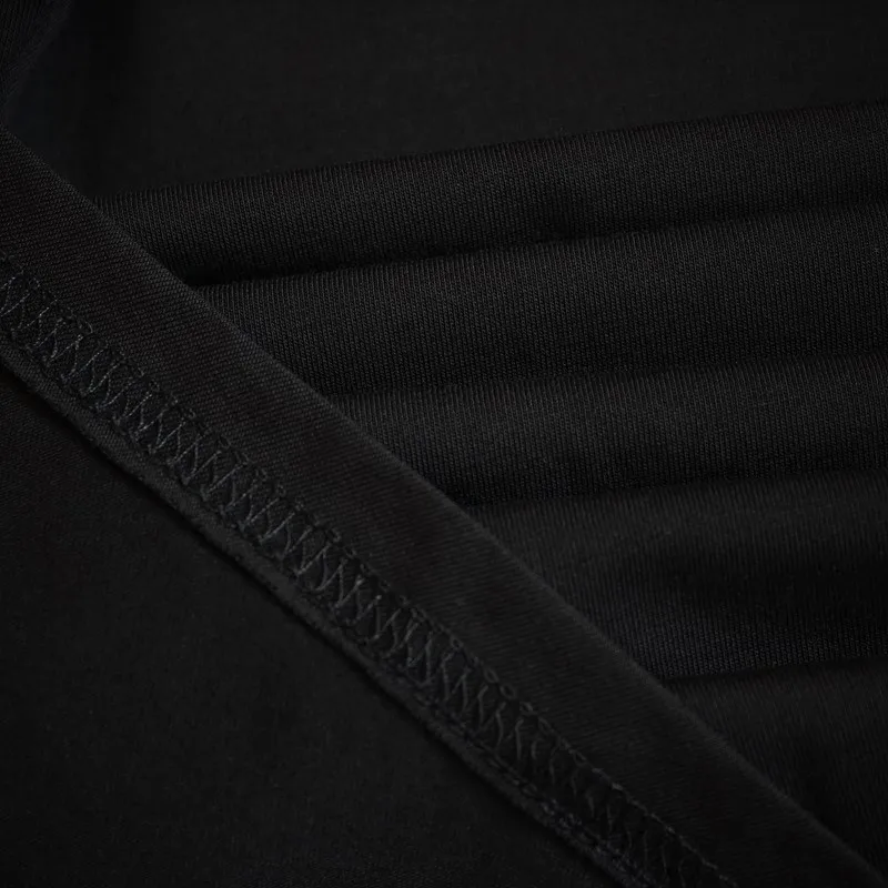 2016 amoi irregular dovetail split tide male cultivate one's morality round neck long sleeve T-shirt t-shirts t-shirts male