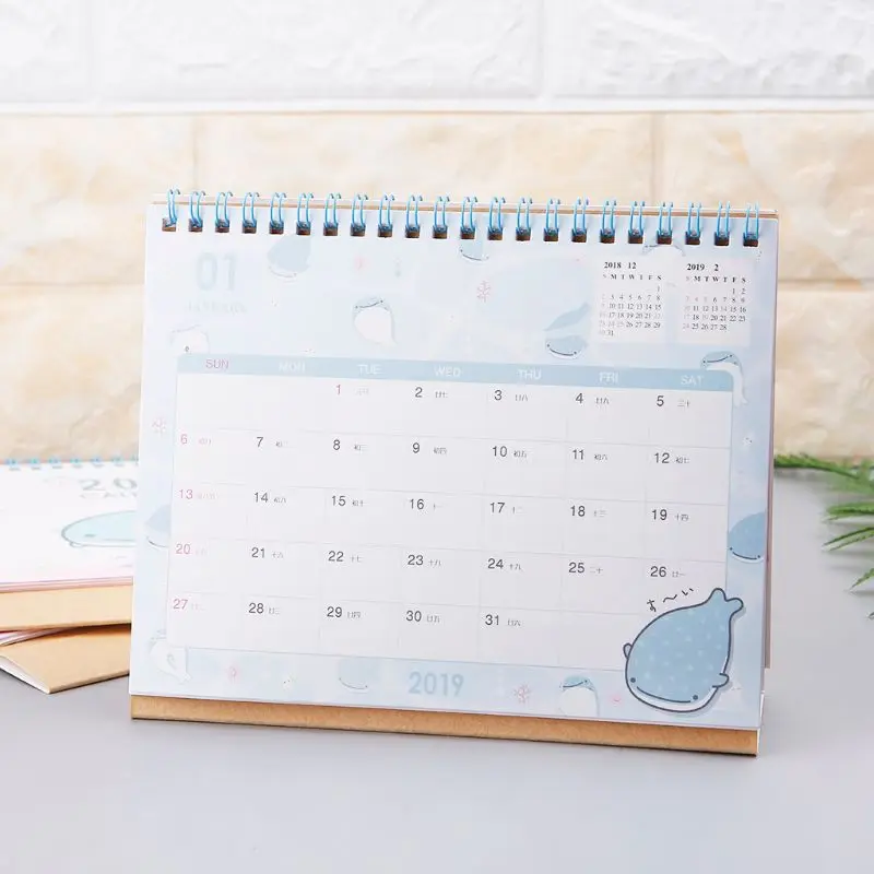 Мультфильм Дельфин устанавливаемый на стол рулонная бумага календарь с заметками ежедневный график планировщик стола годовой Органайзер Nov-26B