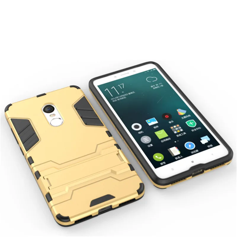 Coque Capa Fundas для Xiaomi Redmi Note 4x Kickstand гибридные защитные чехлы PC + TPU комбинированный