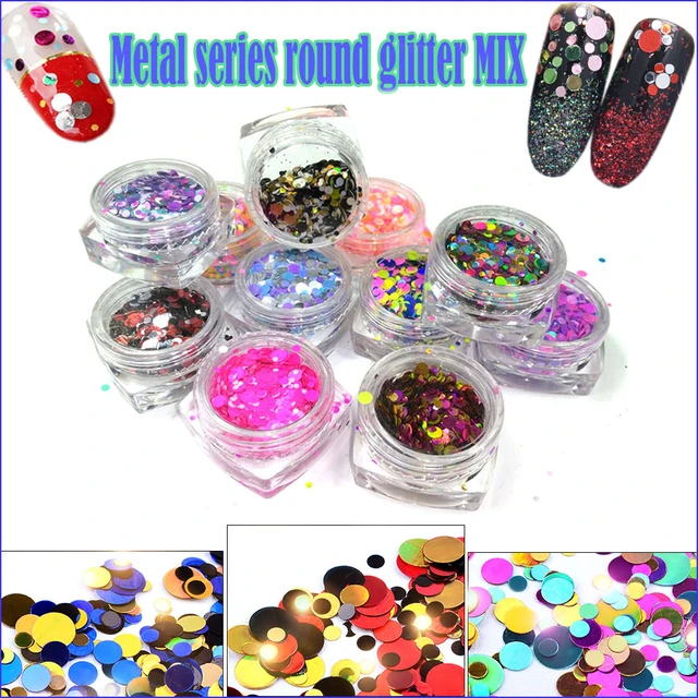 12 Colours Nail Sequin Nail Art Flake Nail Glitter Paillette Mixed