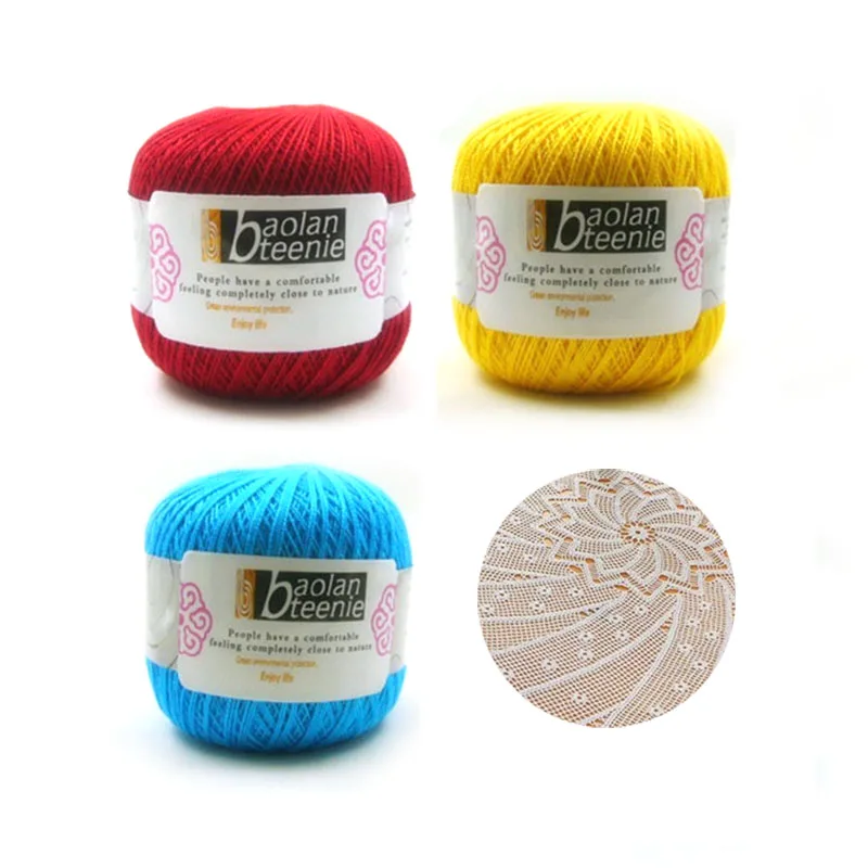 1ball=50g 8 Crochet Cotton Yarn Thin Yarn Lace Cotton Crochet Yarns