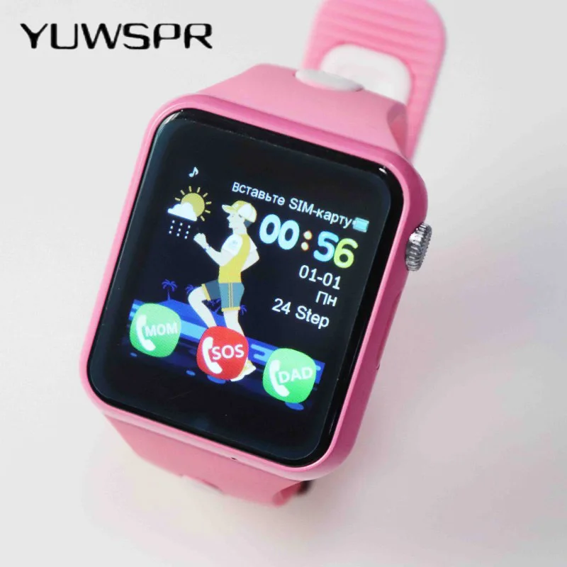

2018 new GPS tracking watch kids hot smart watches SOS Call Location Device Tracker camera Monitor waterproof pink V5K