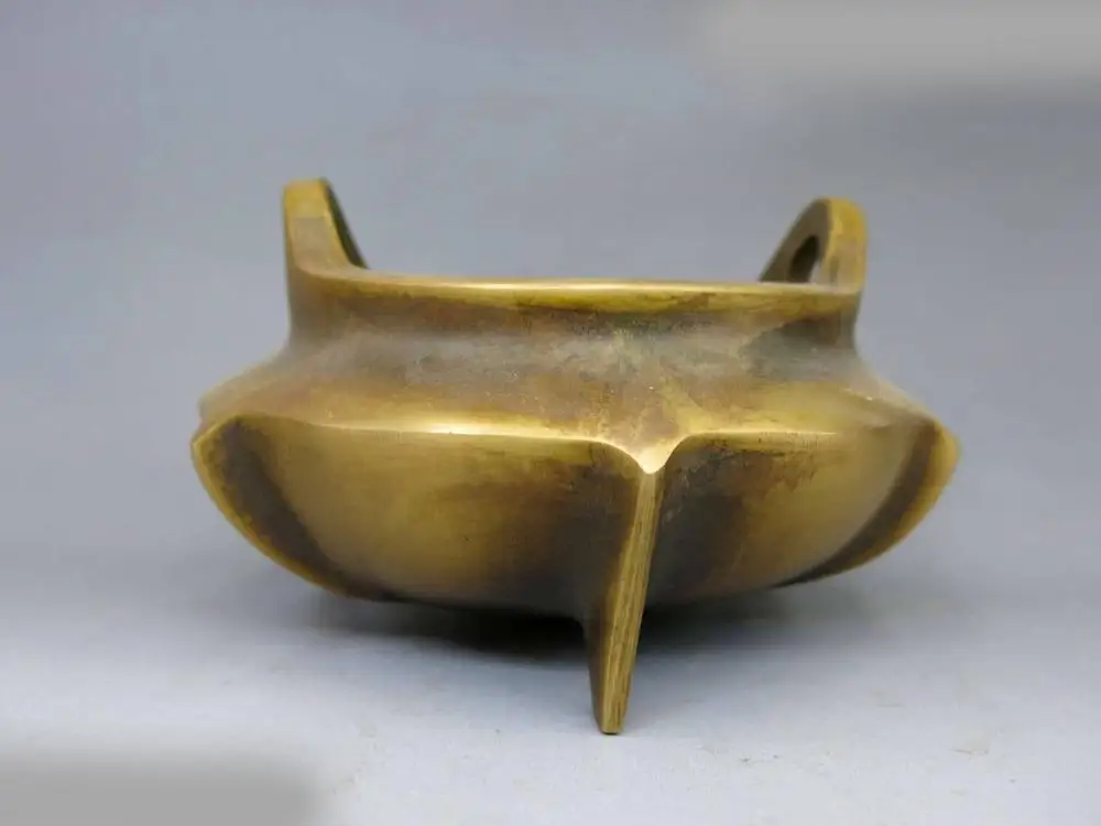 

DS China pure brass copper Beautiful Grave Incense burner censer Statue